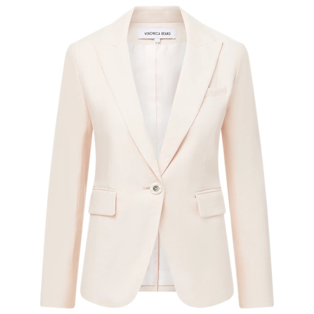 Veronica Beard SUIT w/ Linen Blend Jacket and Linen-Blend Crop Pants  2 PIECES